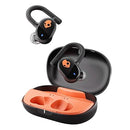 Skullcandy Push Play Active In-Ear Wireless Earbuds, 34Hr Playtime, Skull-iQ, Alexa Enabled, Update Features with Skullcandy App, Hands-Free Voice Control, work with Android and iOS- Black/Orange
