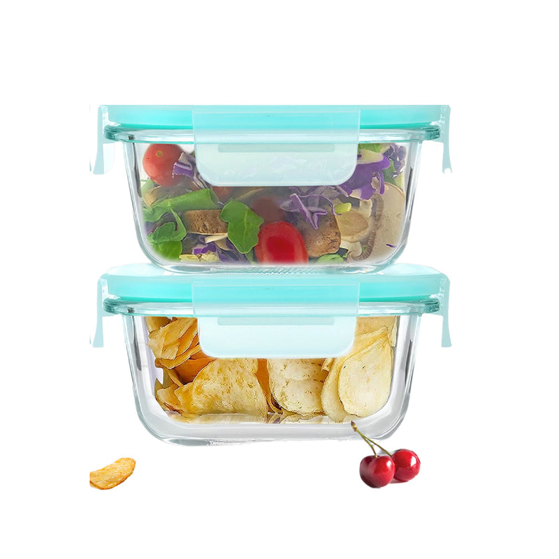 Kairos GLASS FOOD STORAGE CONTAINERS 320ML X 2