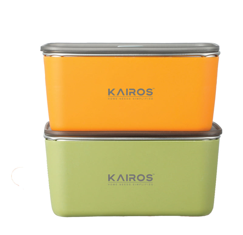 Kairos EVERFRESH STAINLESS DUO PREMIUM STAINLESS STEEL CONTAINER SET 500ML X 2