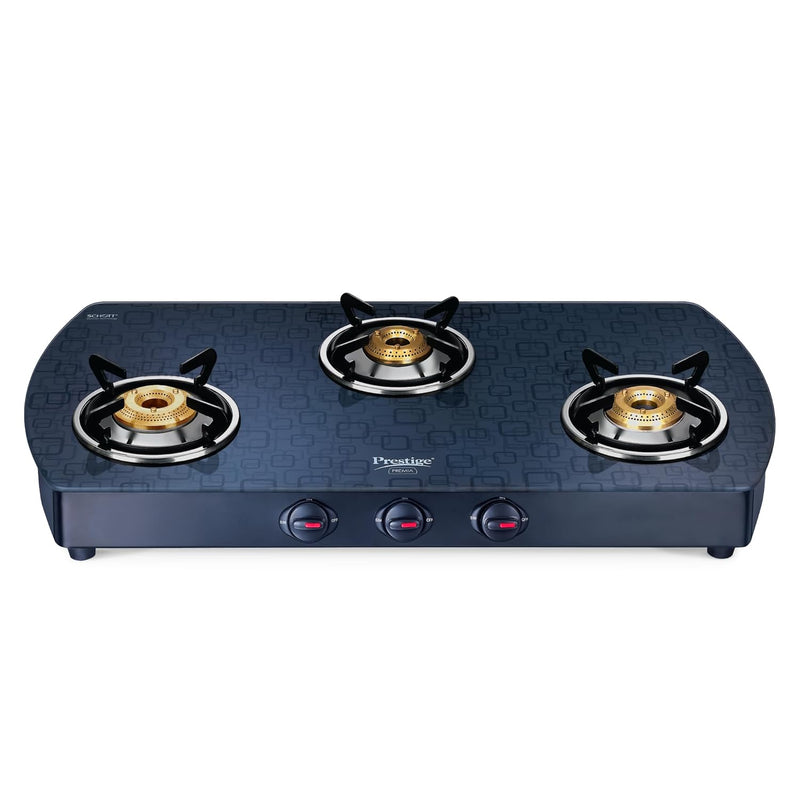 Prestige Premia GTS 03 LD 3-Burner Glasstop Gas Stove