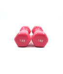 Generic Vinyl Fixed Dumbbell, Adult 1Kg Pack Of 2