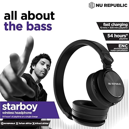 Nu Republic Starboy 3 Bluetooth Headphones (Black)