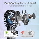 Portronics DualBreeze Handheld Mini Portable Fan With Dual Fan Technology, Upto 4 Hours Playtime, 3 Speed, Low Noise, Rechargeable Fan Ideal for Indoor,Outdoor,Home,Office,Kitchen,Makeup & Travel Use