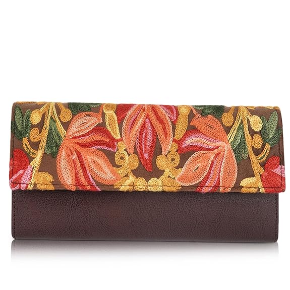 EVEDA Women Gorgeous Embrodeiry Clutch Ladies Party Wedding Purse Bag