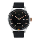 United Colors Of Benetton Mens 44 mm Black Dial Vegan Strap Analogue Watch - UWUCG0101