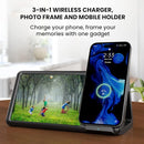 Portronics Freedom 5 Provides Double Utility- a 15W Wireless Charger for Your iPhone (12 & Above Series) and a Photo Frame to Preserve Your Timeless Memories(Black)