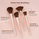 Swiss Beauty Heartistry Makeup Brush Set for Face, Eyes, Lips - 12 Pcs