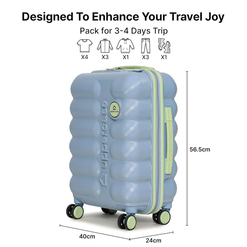 Uppercase Astro Hard Luggage Trolley Bag Powder Blue