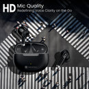 Portronics Harmonics Twins 32 in-Ear TWS Smart Earbuds with HD Mic, Upto 30 Hours Playtime, Touch Control, Low Latency, Bluetooth Version 5.4, IPX5 Water Resistant, Type C Fast Charging(Black)