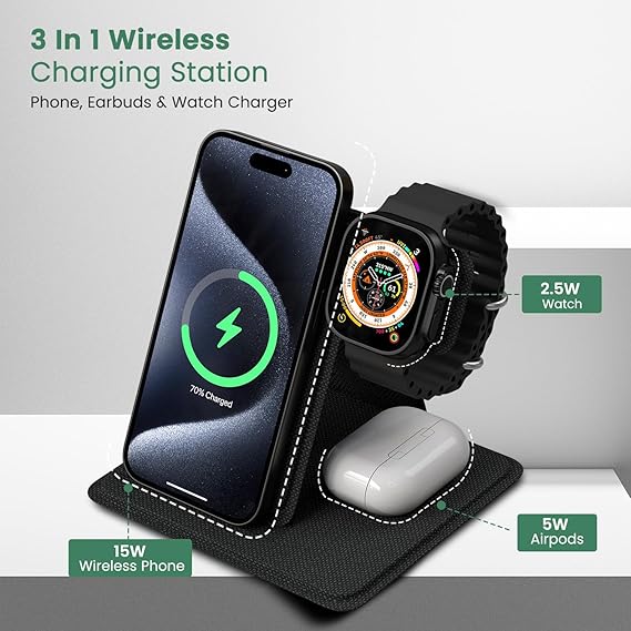 Wireless Charger (Comaptible for Apple products and QI Enabled Gadgets) + Diwali Hamper