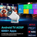 E GATE Atom 2X Smart Android Projector, 200 ISO, 1080p & 4K Support, Automatic & 4D Keystone with Netflix, Prime, WiFi & BT, Screen Mirroring