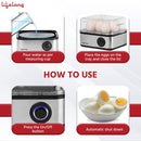 Egg Boiler and Poacher 500W, Boil 8 eggs-LLEB02