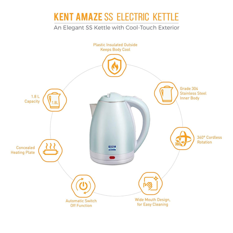 1.8l Amaze stainless steel kettle