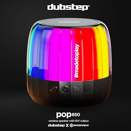 Dubstep Bluetooth Pop 650 Speaker (6W, Grey)