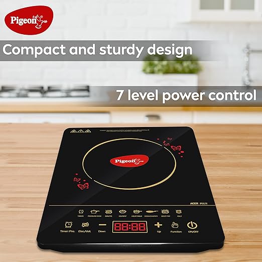 PIGEON Acer Plus 1800 Watt Induction Cooktop with Feather Touch Control