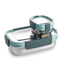 Ganesh 750 Ml Stainless Steel, Airtight, Leak-Proof Lunch Box - Set Of 2