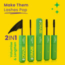 Swiss beauty Craze Duo Mascara, 2-in-1 Lengthening and Volumizing Mascara