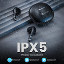 Portronics Harmonics Twins S19 Truly Wireless in Ear Earbuds with 30 Hours Playtime, Unique Earbuds Design, HD Quality Mic, Touch Control, Game/Music Mode, Low Latency, Type C Fast Charging(Black)
