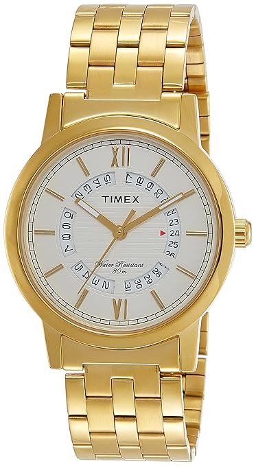 Timex Classics Men'S Quartz Analog Silver Dial Round Case Date Function Watch