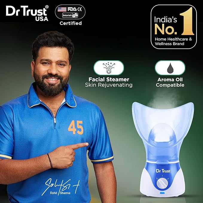 Dr Trust Home Spa Face/Nose Vapouriser Steamer For Cold & Cough (Blue Vaporiser)