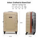 Uppercase Arbor Hard Luggage Trolley Bag Large Beige