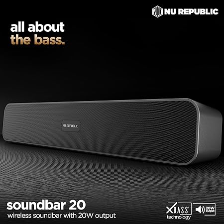 Nu Republic Wireless Soundbar 20 (Black)