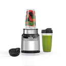 Ninja Stainless Steel (BN401) Nutri Pro With Auto-Iq, 1100-Peak-Watt, Personal Blender, Cloud Silver, 1000 Watts