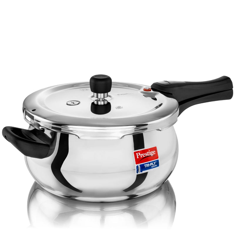 Prestige Tri Ply Svachh Handi Outer Lid Pressure Cooker 5 Litre