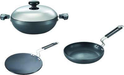 Prestige Build Your Kitchen Stainless Steel Kadhai Set, Set of 3