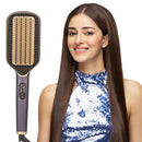 VEGA Hair Straightener Brush With Up To 12 Hrs Straightening Effect,Triple Care & Thermoprotect Technology,Frizz Free Hair In Few Mins,Hot Brush With 5 Temperature Settings Vhsb-06