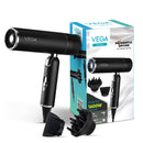 Vega Style Pro 1600W Foldable Hair Dryer with 2X Faster Drying, 3 Heat and 2 Speed Settings, Concentrator Nozzle & Diffuser, Hair Dryer for Men and Women (VHDH-34)