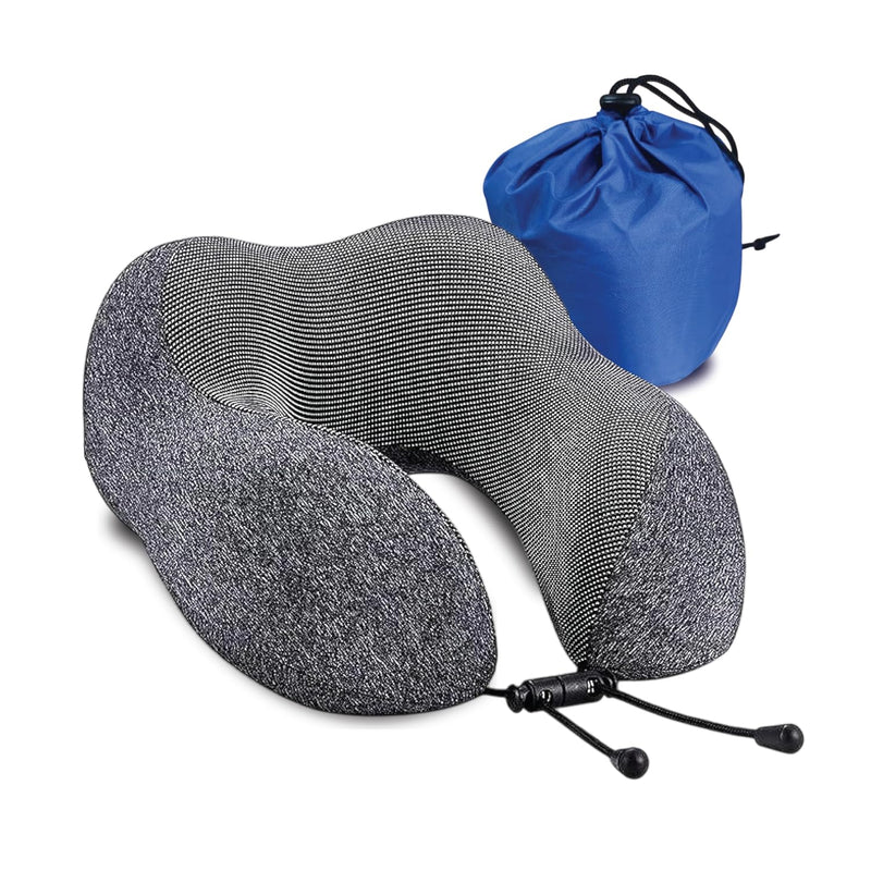 Neck Pillow with Memory Foam (Grey)