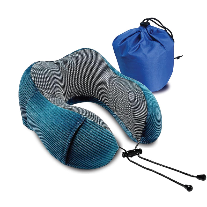 Neck Pillow with Memory Foam and Striped Texture