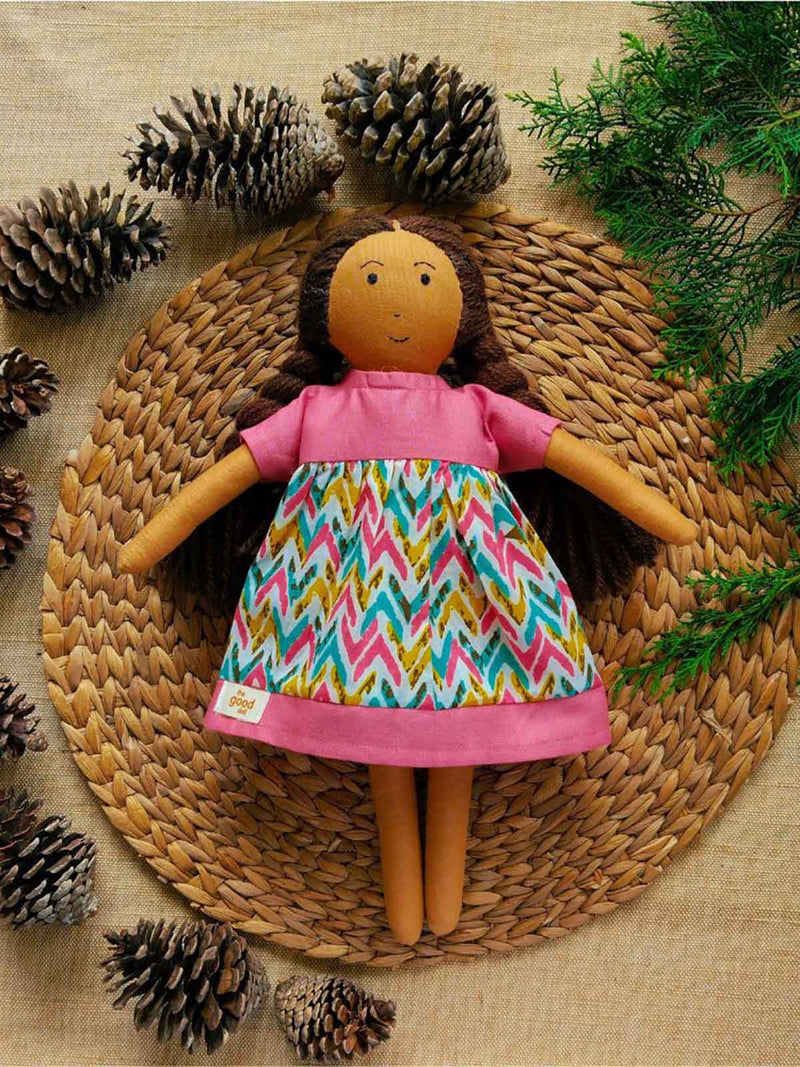 Nilah High Waist Dress Cotton Fabric Toy - Single Doll