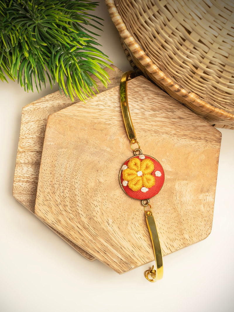 Wildflower Hand Embroidered Bangle