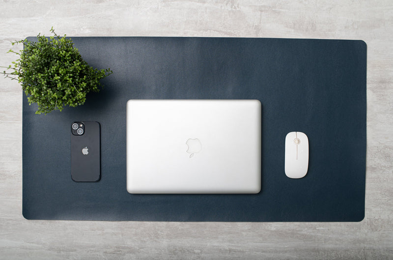 Desk Mat - Mustard/Navy