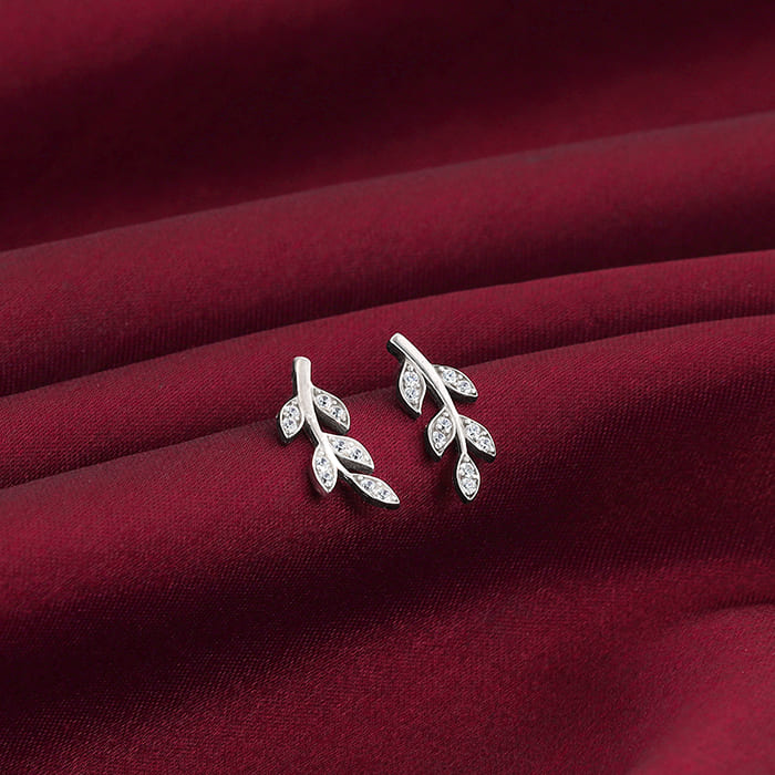 Silver Leaf Earrings