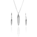 ARCADIO Edgware Pave Drop Pendant Necklace and Earrings Set