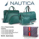 Nautica 4 In 1 Travel Combo Dark Green/Tan/Black (Laptop Bag, Duffle Bag, Sling Bag And Pouch)