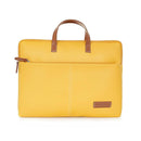 Giordano Unisex 15 Inch Laptop Sleeve PU Bag for Professionals | Premium Leatherette | Water-Resistant & Padded Slim-Fit with Trolley Strap for Women - Yellow