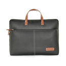Giordano Unisex 15 Inch Laptop Sleeve PU Bag for Professionals | Premium Leatherette | Water-Resistant & Padded Slim-Fit with Trolley Strap for Women - Black