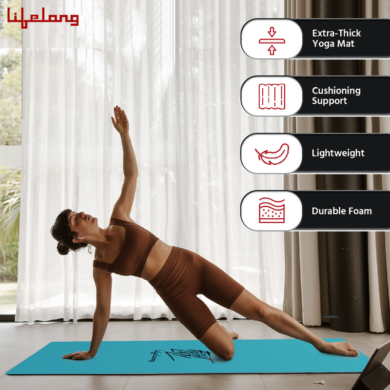 Lifelong LLYM93 Yoga mat for Women & Men EVA Material 4mm