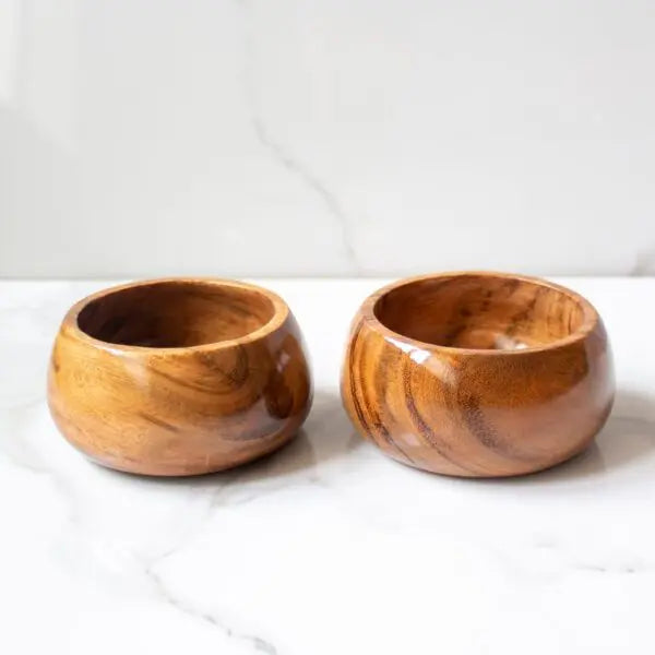 Flat Bulgy Bowls (Set of 2)