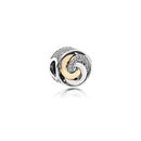 ARCADIO INTERLINKED CIRCLES CHARM - STERLING SILVER, CUBIC ZIRCONIA GEMSTONES - ARJWVC1051RD