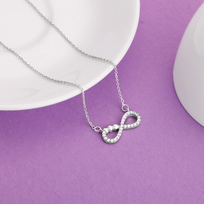 Silver Infinity Heart Necklace