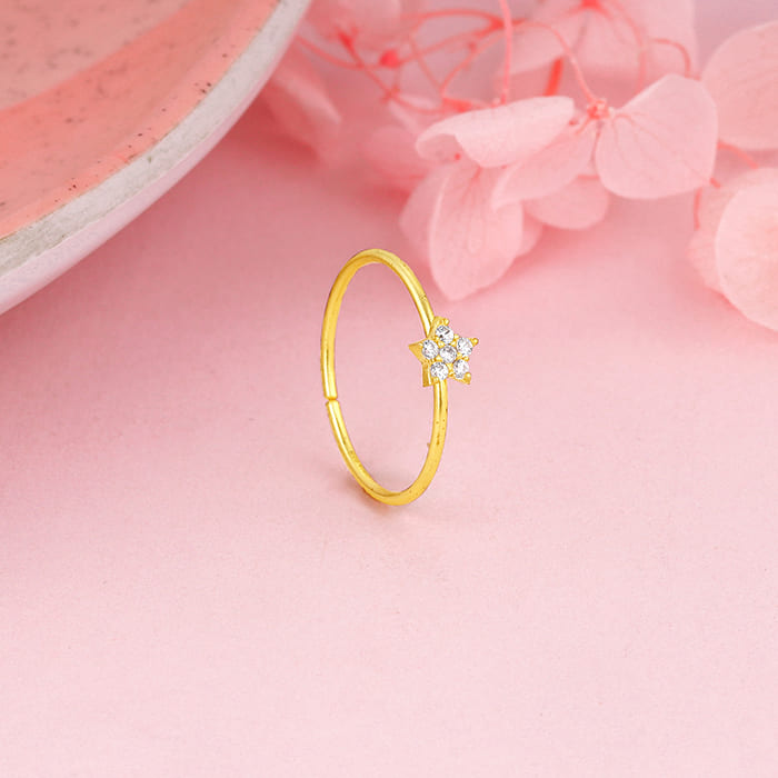 Golden Star Constellation Ring