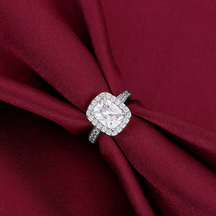 Silver Classic Solitaire Ring