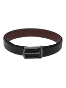 Teakwood Genuine Leather Black Belt (One Size)