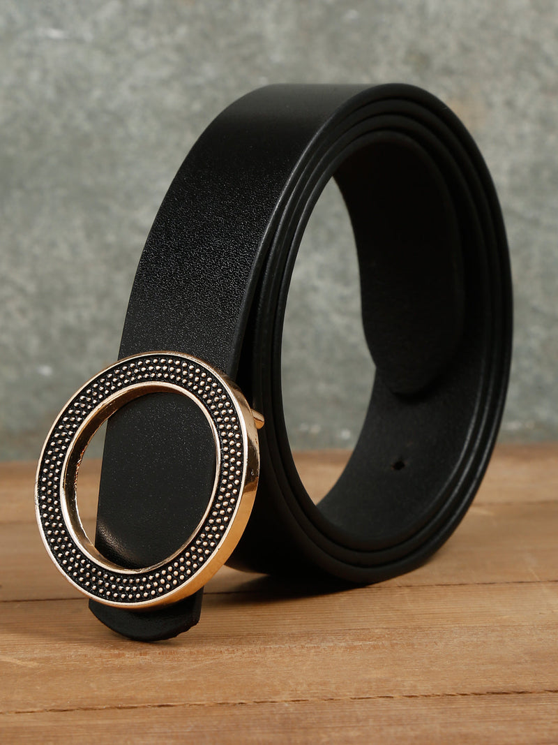 Leather Women's Push-Pin Casual Belt (One Size)