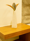 Truncated Pyramid Vase White